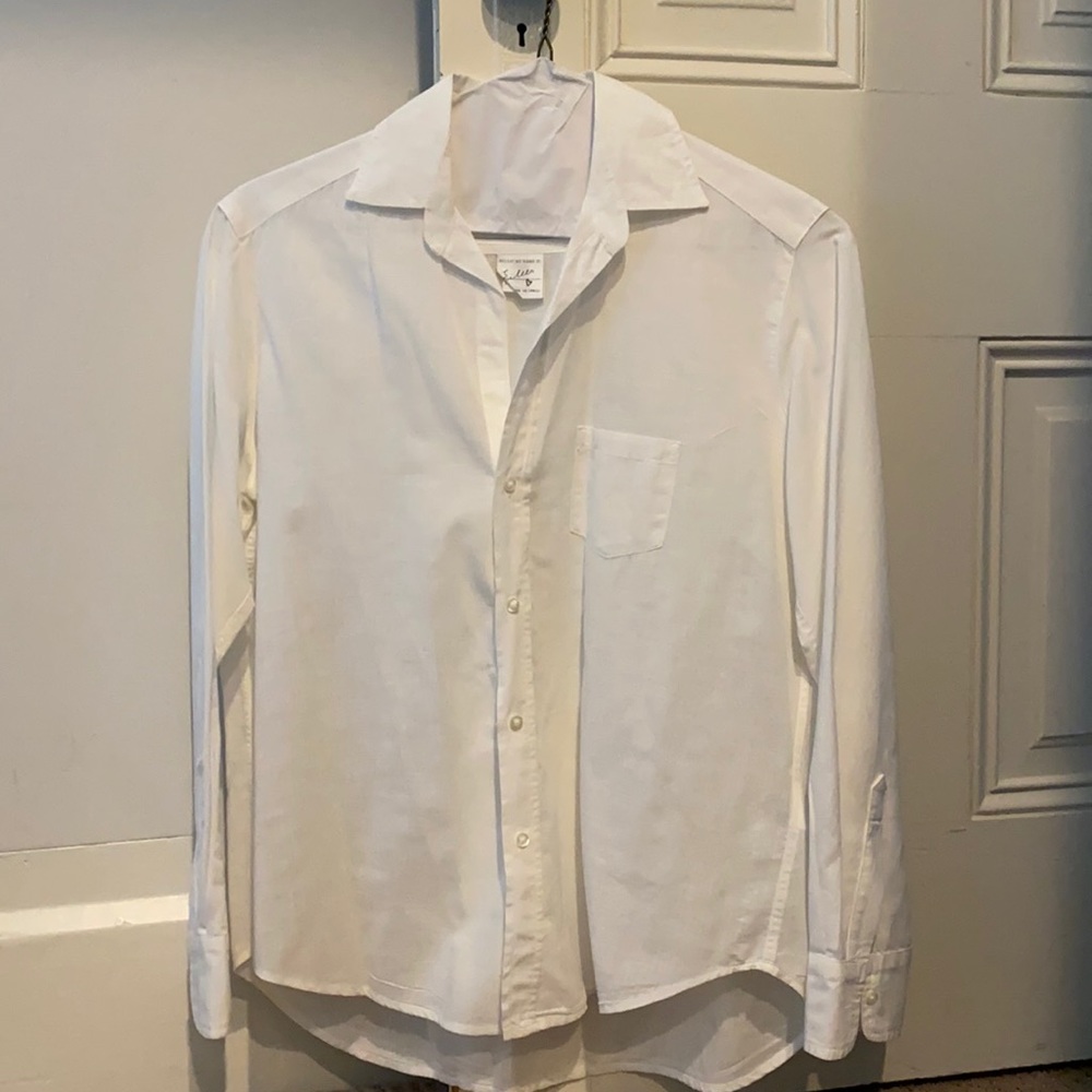 Frank & Eileen white blouse worn once XS